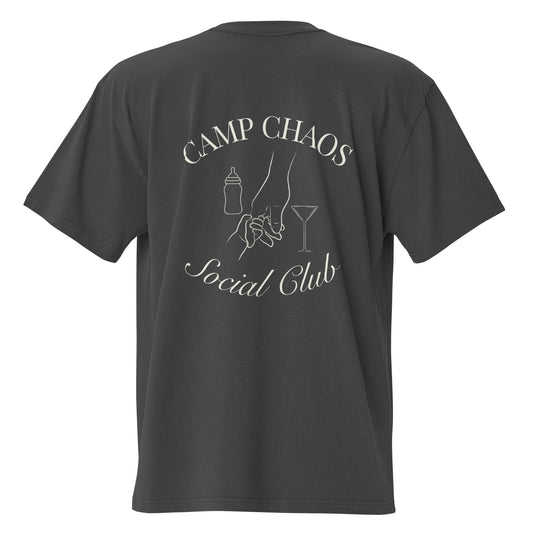 Camp Chaos Social T-shirt (Mom Version) - Charcoal